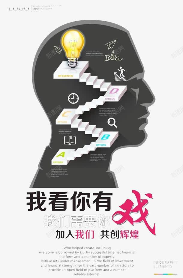 我看你有戏png免抠素材_新图网 https://ixintu.com 人才 大脑 工作 招聘