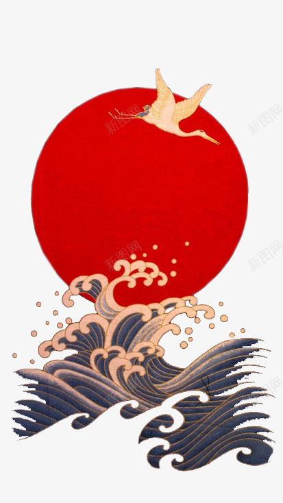 和风底纹背景png免抠素材_新图网 https://ixintu.com 和风 和风底纹 底纹 红色 背景