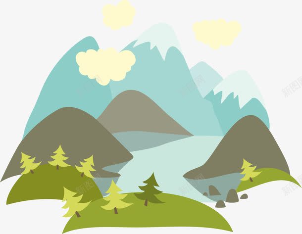 彩色卡通山脉景色矢量图图标eps_新图网 https://ixintu.com logo 动感 图标 山峰 山峰矢量 山水标志 山脉 山脉标志 标识 矢量图 线条 轮廓 风光 风景