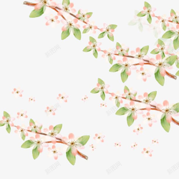 春花灿烂png免抠素材_新图网 https://ixintu.com 免扣png素材 免费png素材 可爱矢量图 春天 植物 樱花 花卉
