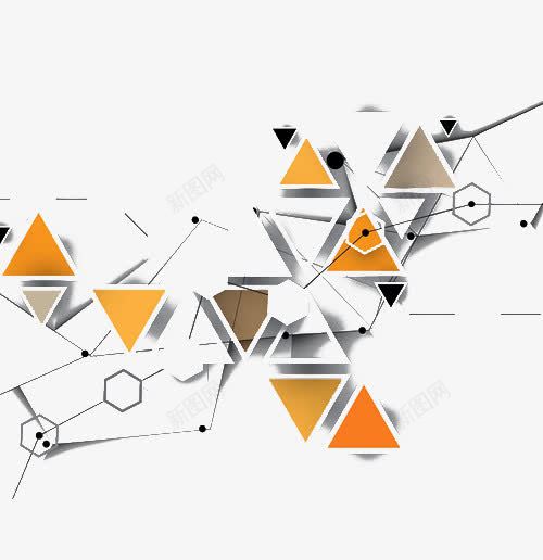 科幻三角形装饰图矢量图eps免抠素材_新图网 https://ixintu.com 三角形 几何图形 科幻装饰 背景图案 矢量图