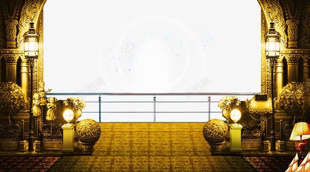 欧式建筑楼台png免抠素材_新图网 https://ixintu.com 动感光圈效果元素 商业元素 地产元素 栏杆 欧式建筑楼台 蜡烛
