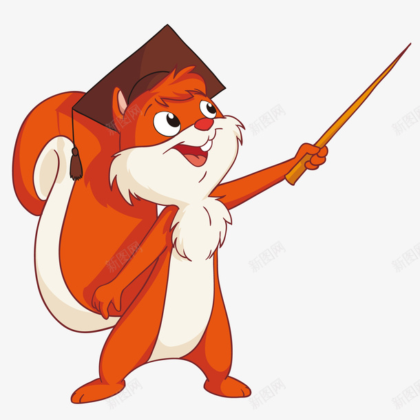 松鼠老师小博士矢量图ai免抠素材_新图网 https://ixintu.com 上课 博士 博士后 小博士 小博士人物 教书 松鼠 老师 矢量图