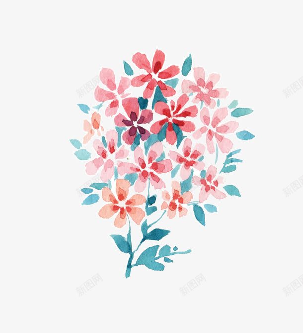 彩色手绘浪漫樱花花束png免抠素材_新图网 https://ixintu.com 彩色樱花花束 手绘浪漫 樱花花束 矢量樱花花束