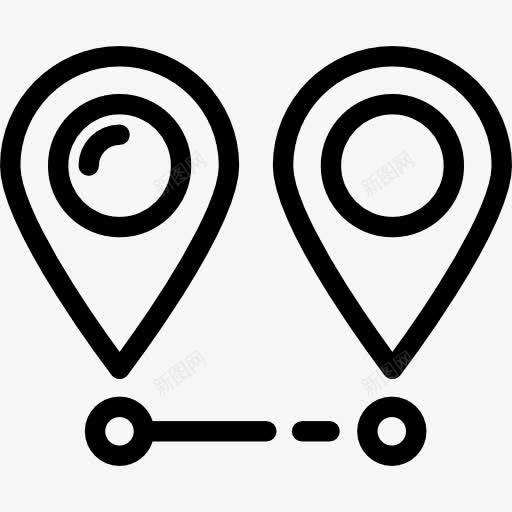 距离图标png_新图网 https://ixintu.com 图标 地图和国旗 旅游 旅游点 符号 距离 路 道路 道路之间