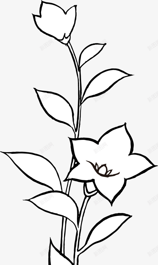 手绘装饰线植物简笔画图案矢量图ai免抠素材_新图网 https://ixintu.com 儿童植物简笔画 创意 手绘图案 手绘箭头 手绘花朵叶子 手绘风格 线描花朵 装饰图案 矢量图