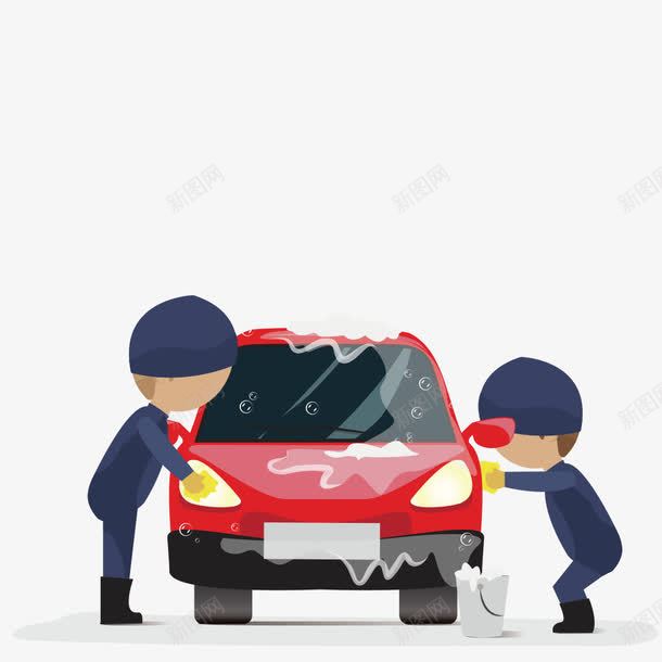 汽车美容矢量图ai免抠素材_新图网 https://ixintu.com 汽车修理 汽车美容 洗车 矢量素材 矢量图