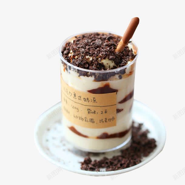 巧克力口味木糠杯png免抠素材_新图网 https://ixintu.com 小茶点素材 巧克力碎 木糠杯 茶点甜品