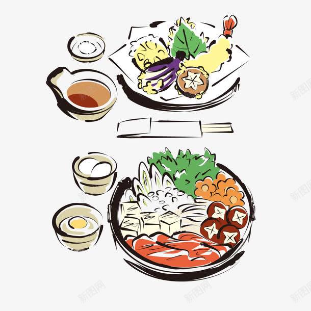 日式料理png免抠素材_新图网 https://ixintu.com 手绘 日料 火锅 美食