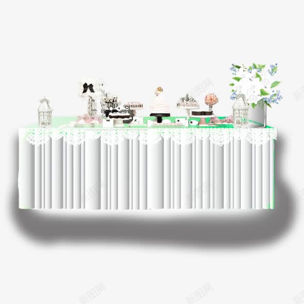 甜品台png免抠素材_新图网 https://ixintu.com 免抠 婚礼 甜品台 甜品桌 白色