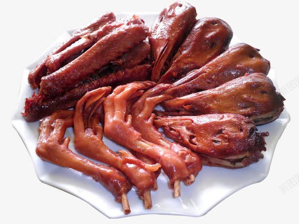 卤味鸭头png免抠素材_新图网 https://ixintu.com 传统美食 卤味卤菜 熟食小吃 餐饮美食 鸭头鸭掌 鸭翅