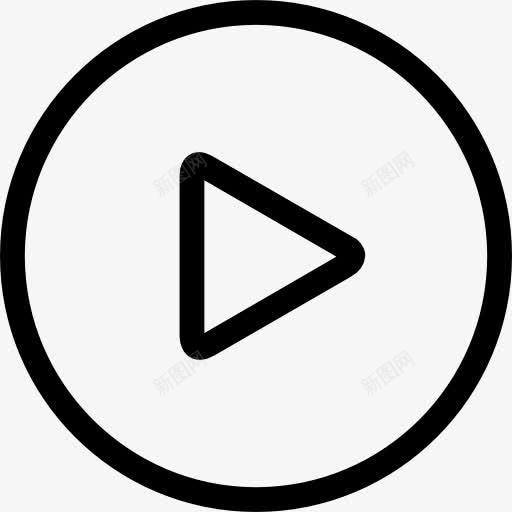 循环播放按钮图标png_新图网 https://ixintu.com 右箭头 圈 多媒体选项 接口 播放视频 视频播放器 音乐播放器