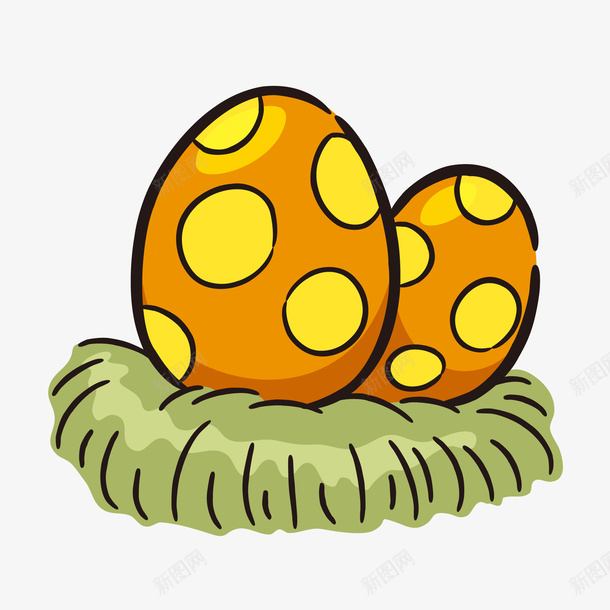 卡通恐龙蛋矢量图ai免抠素材_新图网 https://ixintu.com 侏罗纪时期 卡通 恐龙蛋 手绘 远古时期 矢量图
