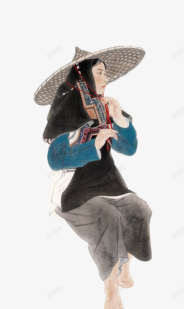 惠安渔女png免抠素材_新图网 https://ixintu.com 传统文化 卡通人物 头巾 少数名族 惠安 民族特色 泉州 特点 花纹 装饰 闽南