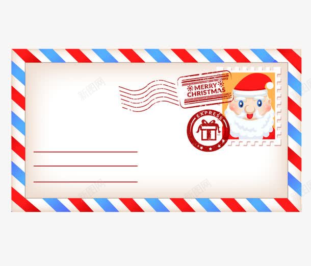 卡通圣诞老人信封png免抠素材_新图网 https://ixintu.com 古典式 古老的 古风信封 复古怀旧 明信片 沟通通信 纸制品 邮戳