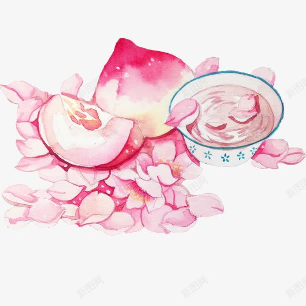 桃花酿桃美酒png免抠素材_新图网 https://ixintu.com 古风 手绘 桃花 桃花酒 美酒