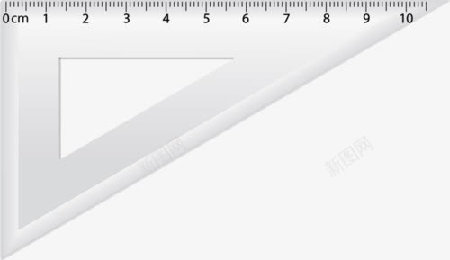漂亮的透明三角尺文具png免抠素材_新图网 https://ixintu.com 三角尺 学习 尺子 文具