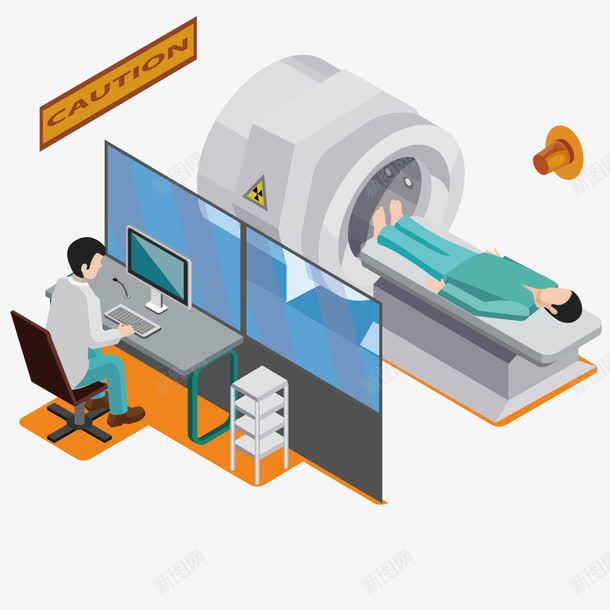 医学人物检查png免抠素材_新图网 https://ixintu.com 医疗器材 医院设备 治疗检测 研究观察