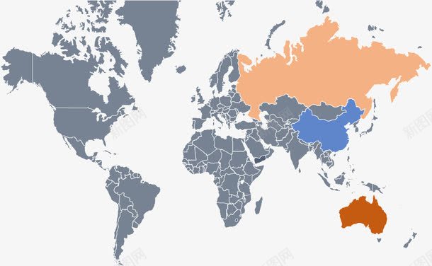 世界地图板块png免抠素材_新图网 https://ixintu.com PNG 七大洲五大洋 世界地图轮廓 中国 地图 板块