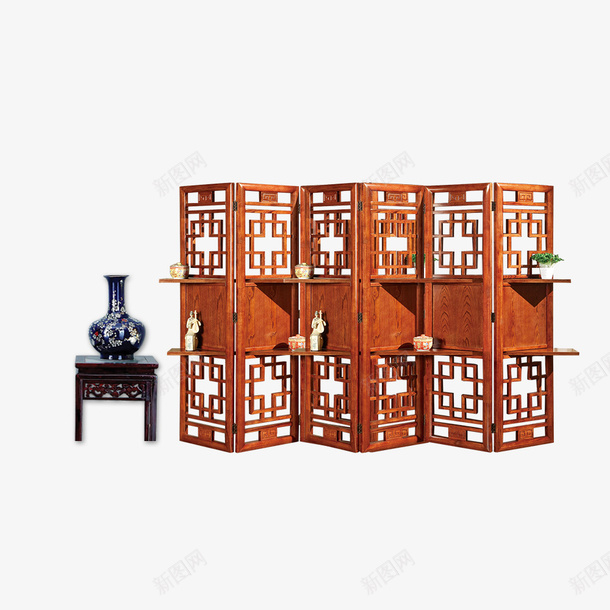 屏风红木家具实木图案psd免抠素材_新图网 https://ixintu.com 中式 仿古董架 复古 实木 实物屏风 家具 屏风 红木家具 隔断 雕花