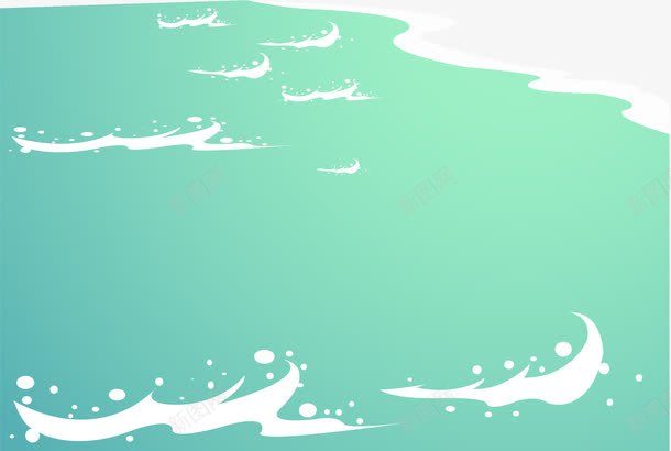清新绿色卡通湖水波纹png免抠素材_新图网 https://ixintu.com 卡通湖水 手绘湖水 河水 河流 浪花 湖水波纹 自然风景