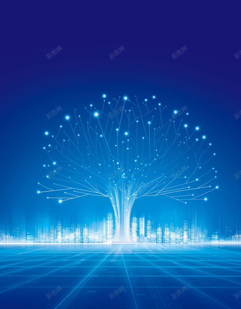 蓝色科技树海报背景jpg设计背景_新图网 https://ixintu.com 商业 商务 海报 科幻 科技 科技素材 背景树 蓝色 蓝色科技