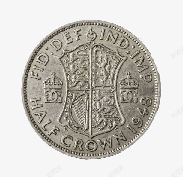 银色雕刻英国半皇冠硬币实物png免抠素材_新图网 https://ixintu.com 历史 反面 古代硬币 古董 圆形 字母 方便 清晰 皇冠 硬币 货币 金属 金钱 铸造