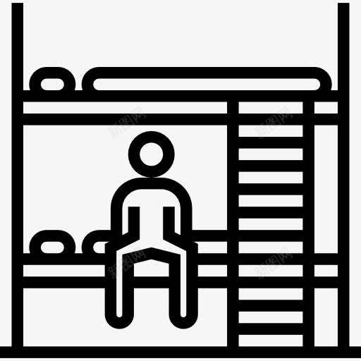 宿舍图标png_新图网 https://ixintu.com 休息 家具和家居 床 建筑与城市 旅馆 酒店