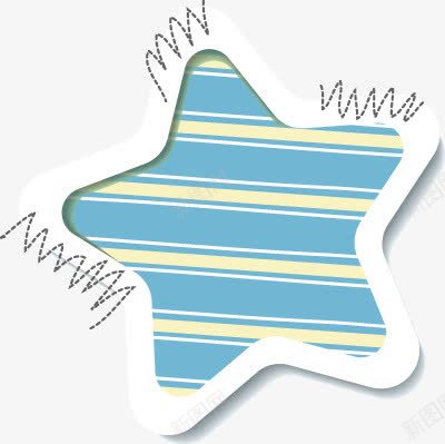 星星对话框psd免抠素材_新图网 https://ixintu.com 动漫风格 卡通 可爱 对话框 手绘 简约