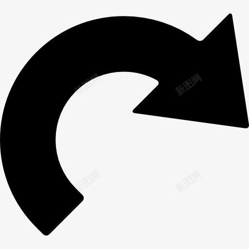 弯箭头图标png_新图网 https://ixintu.com 半圆形 圆形 圆形箭头 弧形 曲箭头 曲线 箭头 通用图标