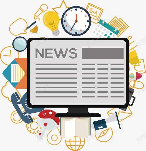 新闻媒体计划矢量图eps免抠素材_新图网 https://ixintu.com 商务计划 新闻 新闻媒体 电子新闻 矢量素材 矢量图