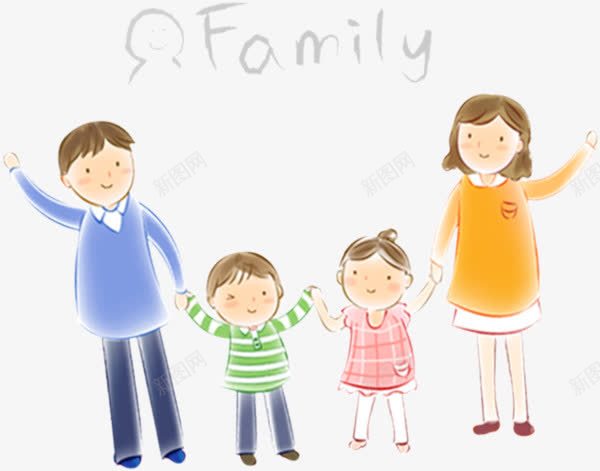 卡通一家人png免抠素材_新图网 https://ixintu.com 亲子 亲爱的爸爸妈妈 家人 爸爸妈妈