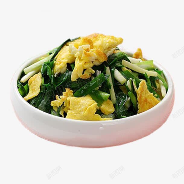 中国传统美食韭菜炒鸡蛋png免抠素材_新图网 https://ixintu.com 中国传统美食 家常菜 素菜 绿色 韭菜炒鸡蛋 食物 黄色