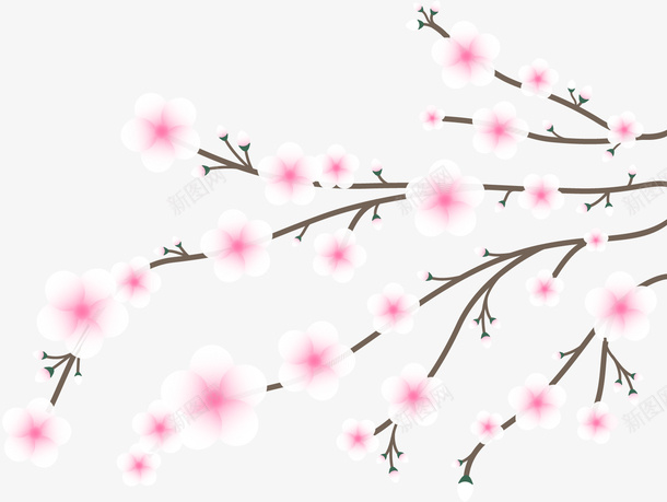 分手手绘春天花朵矢量图ai免抠素材_新图网 https://ixintu.com 春天 春天花朵 桃花 樱花 绿植 花卉 花瓣 矢量图