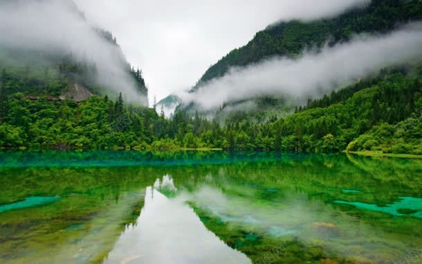 海水白云高山水雾jpg设计背景_新图网 https://ixintu.com 山水 海水 白云