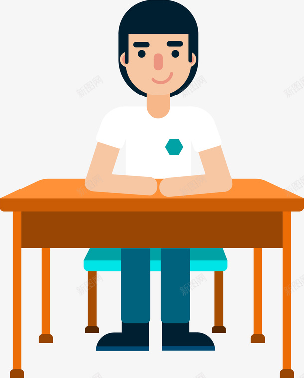 高考加油认真学习的男孩png免抠素材_新图网 https://ixintu.com 加油图 大学生读书 学生 正襟危坐 认真学习 认真学习的男孩 读书 高考加油 黄色课桌