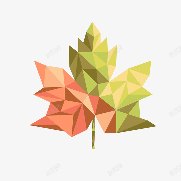 不规则图形叠加枫叶png免抠素材_新图网 https://ixintu.com 不规则菱形 几何图形 多层次 多色彩菱形 渐变菱形 菱形花纹 重叠叠加