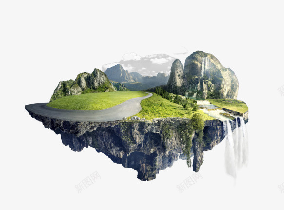 风景写实山水png免抠素材_新图网 https://ixintu.com 大自然 山 水 绿色 风景