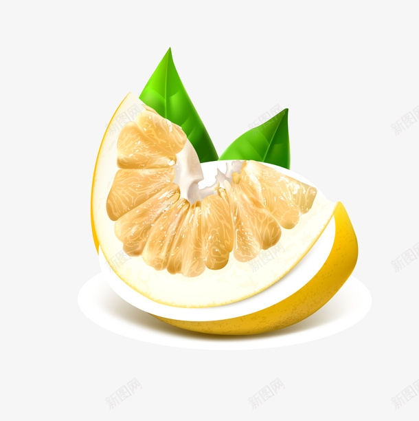 卡通柚子png免抠素材_新图网 https://ixintu.com PNG图 PNG图下载 创意卡通 卡通 卡通插图 插图 柚子 柚子叶子 水果插图