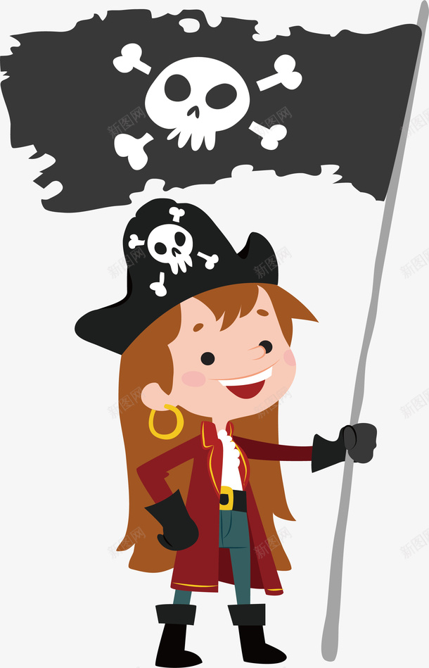 美女船长png免抠素材_新图网 https://ixintu.com captain 女海盗 海盗 海盗旗 矢量png 美女船长 船长