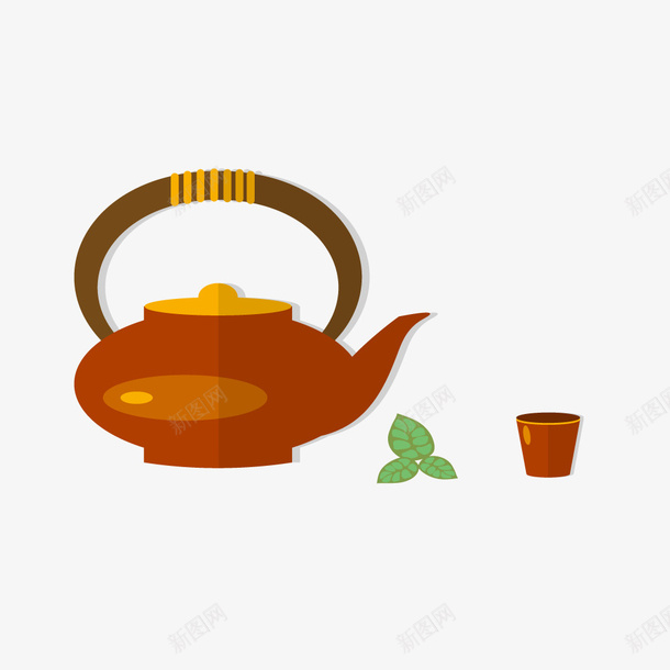 日本茶文化小插图矢量图ai免抠素材_新图网 https://ixintu.com 广告设计 旅游 旅游宣传单 日本文化 海报 海报模板 美食 茶叶 茶壶 风景 矢量图