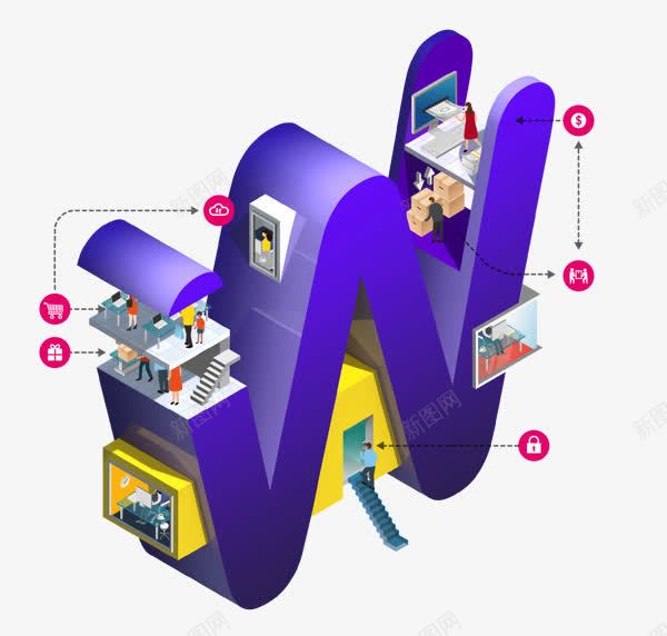 W字母广告png免抠素材_新图网 https://ixintu.com 字母 广告 设计