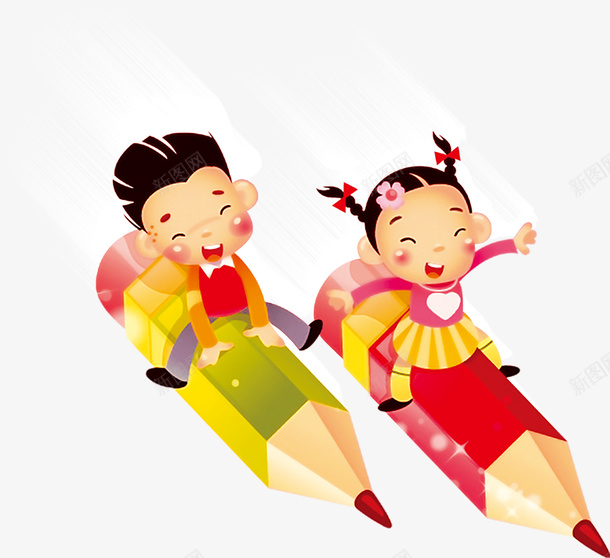 卡通小孩png免抠素材_新图网 https://ixintu.com 儿童 卡通 学生 小孩