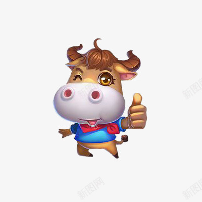 今年你最牛了png免抠素材_新图网 https://ixintu.com 卡通黄牛 地主 棋牌 牛 牛吉祥物 生肖 老黄牛
