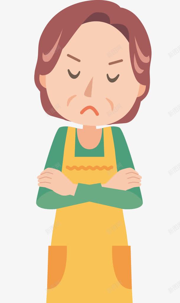 闭眼生气的妇女表情卡通人物png免抠素材_新图网 https://ixintu.com 人物 卡通 双手抱臂 女性 女生 妇女 思考 抱头 烦恼 烦恼女生 烦恼的女人 生气 表情 闭眼 闷闷不乐