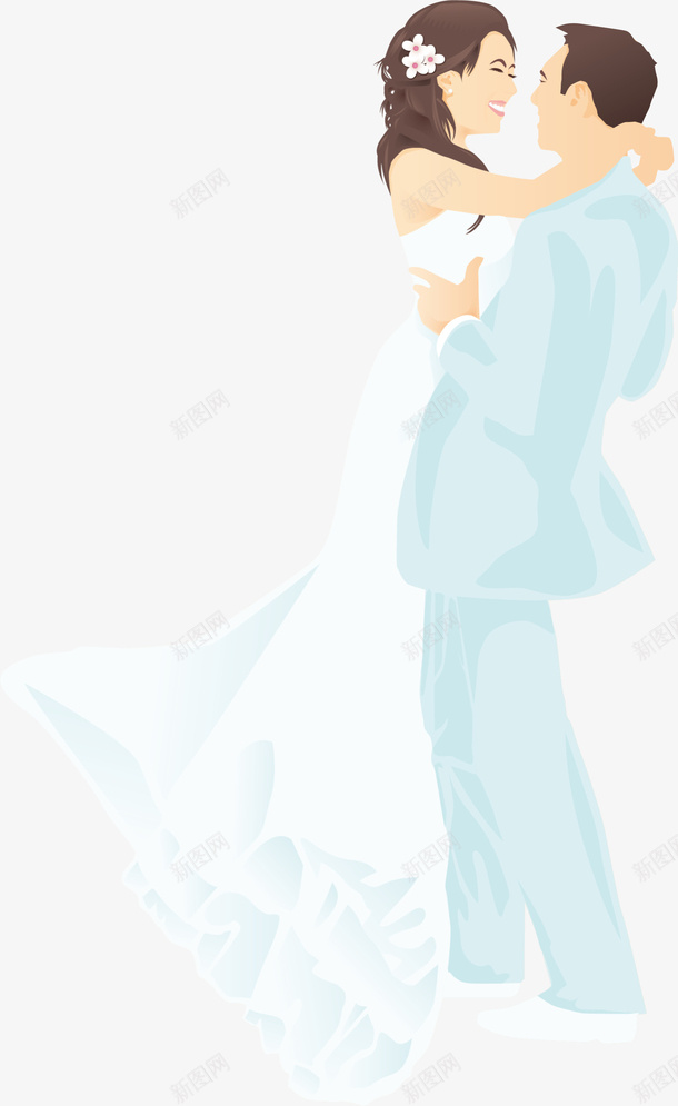 婚礼喜悦拥抱情侣png免抠素材_新图网 https://ixintu.com 喜悦情侣 婚庆 婚礼 新娘 新郎 浪漫 爱人 爱情