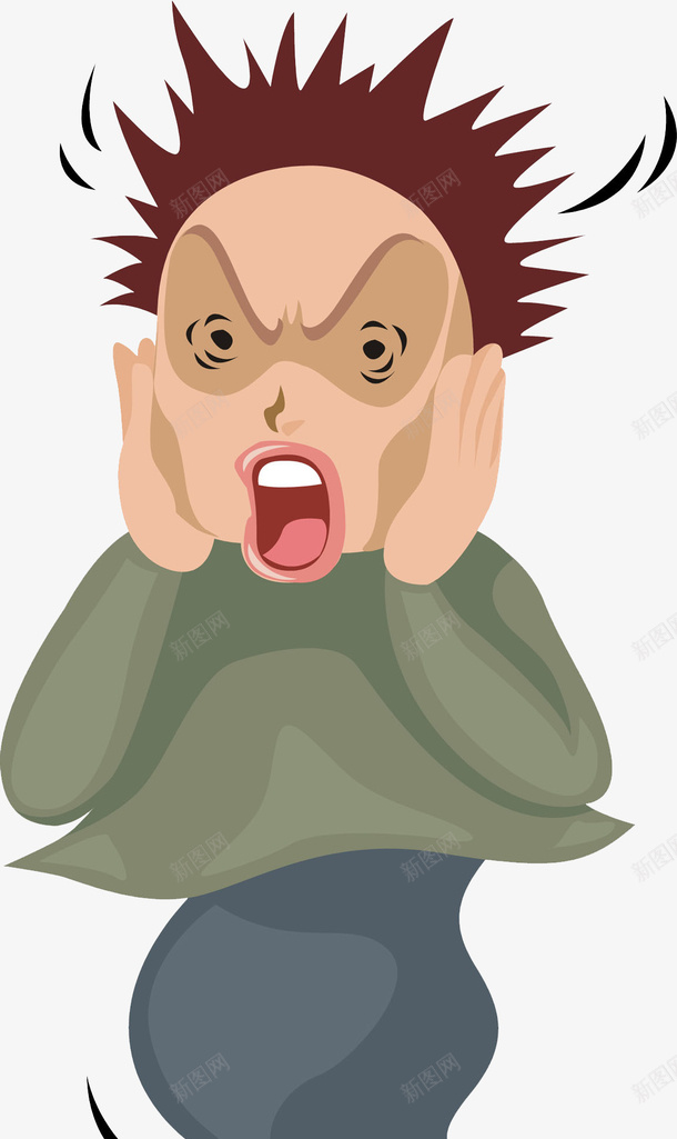 惊奇愤怒的男人png免抠素材_新图网 https://ixintu.com 惊奇 惊奇表情 惊讶 愤怒 毛发竖立 激动 男人 疑惑 表情丰富