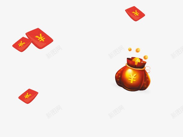 红包福袋页面装饰图案png免抠素材_新图网 https://ixintu.com 福袋 红包 页面装饰图案
