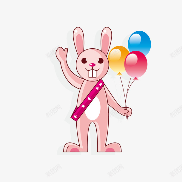 发气球的小兔子图标png_新图网 https://ixintu.com 图标 图示 小兔子 志愿者 插图 气球 表情图