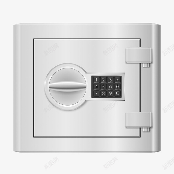 银灰色的密码箱png免抠素材_新图网 https://ixintu.com PNG素材 密码箱 数字 银灰色